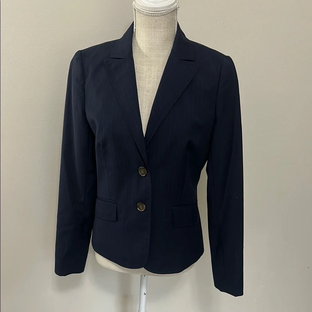 J Crew‎ Blue Pinstripe Blazer with Classic Tailoring